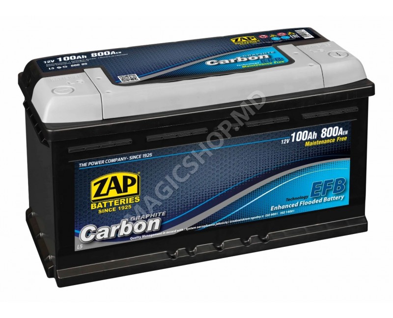 Аккумулятор ZAP 100 Ah CARBON EFB